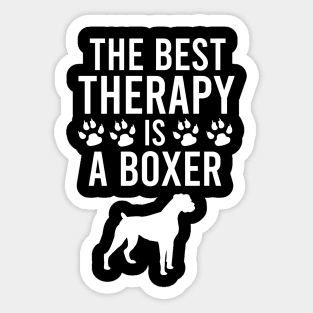 The best therapy is a boxer Sticker